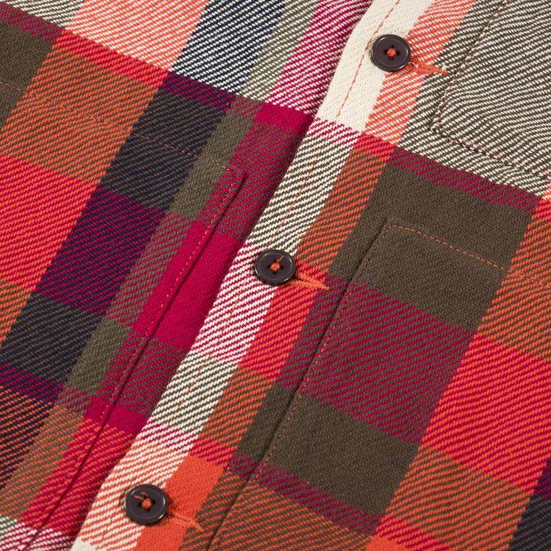 Universal Works Uniform Shirt Red Check-4