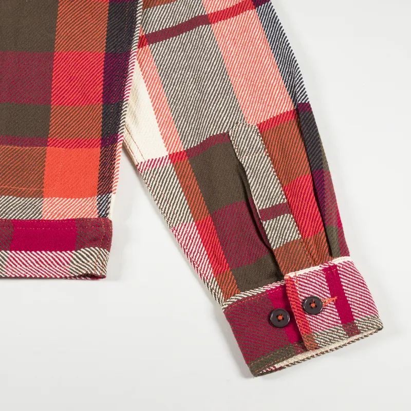 Universal Works Uniform Shirt Red Check-6