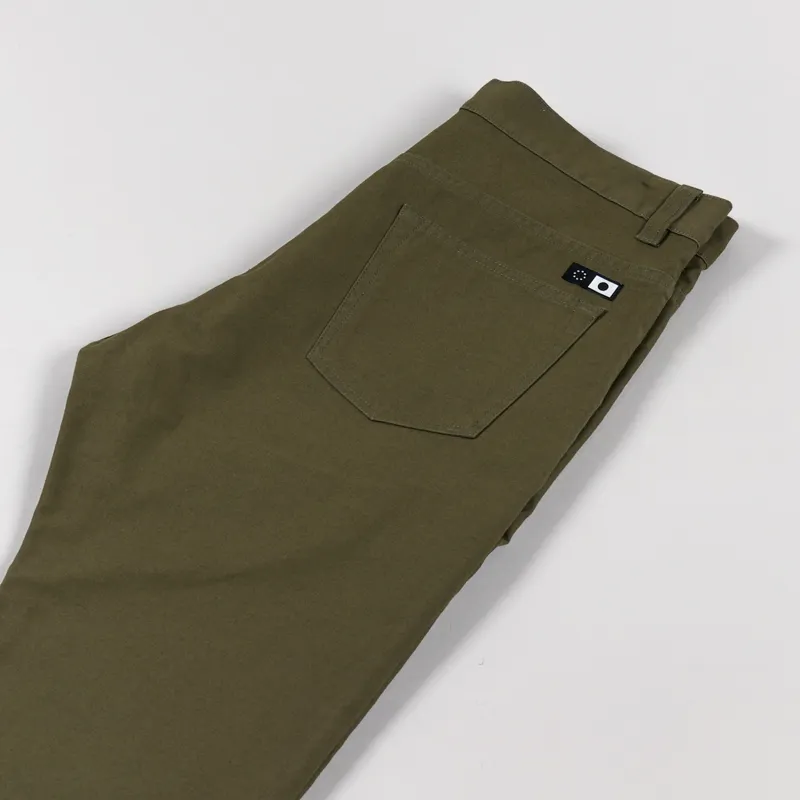 Edwin Universe Pant Cropped Uniform Green-4