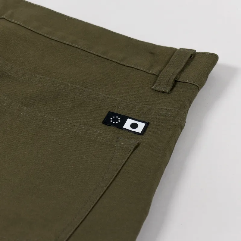 Edwin Universe Pant Cropped Uniform Green-6