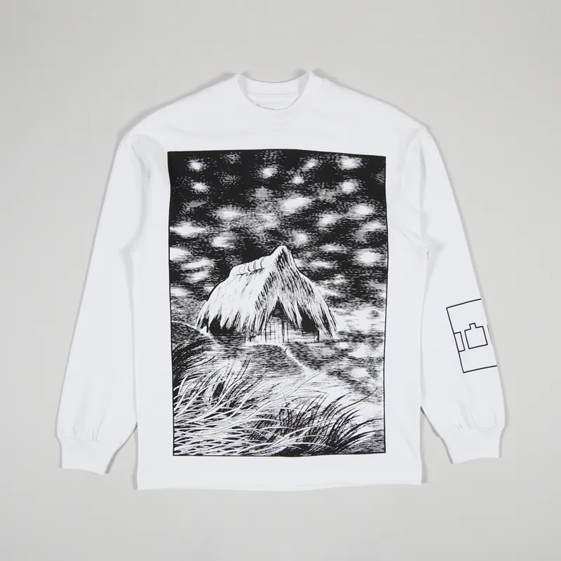The Trilogy Tapes Unwanted Shelter Long Sleeve T Shirt White