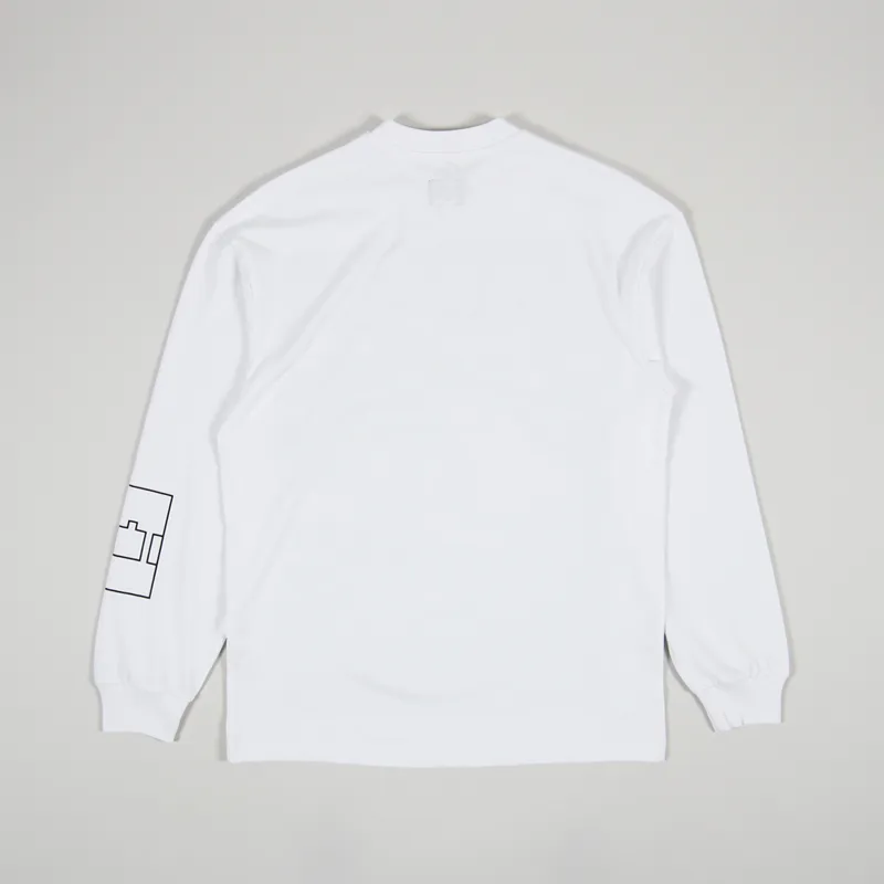 The Trilogy Tapes Unwanted Shelter Long Sleeve T Shirt White-1
