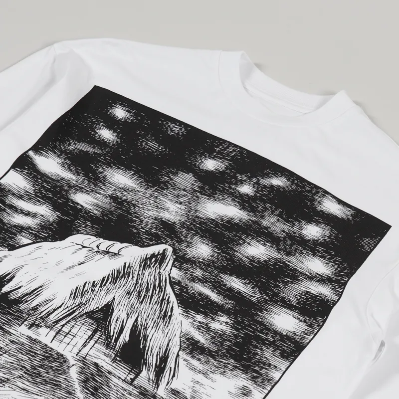 The Trilogy Tapes Unwanted Shelter Long Sleeve T Shirt White-2