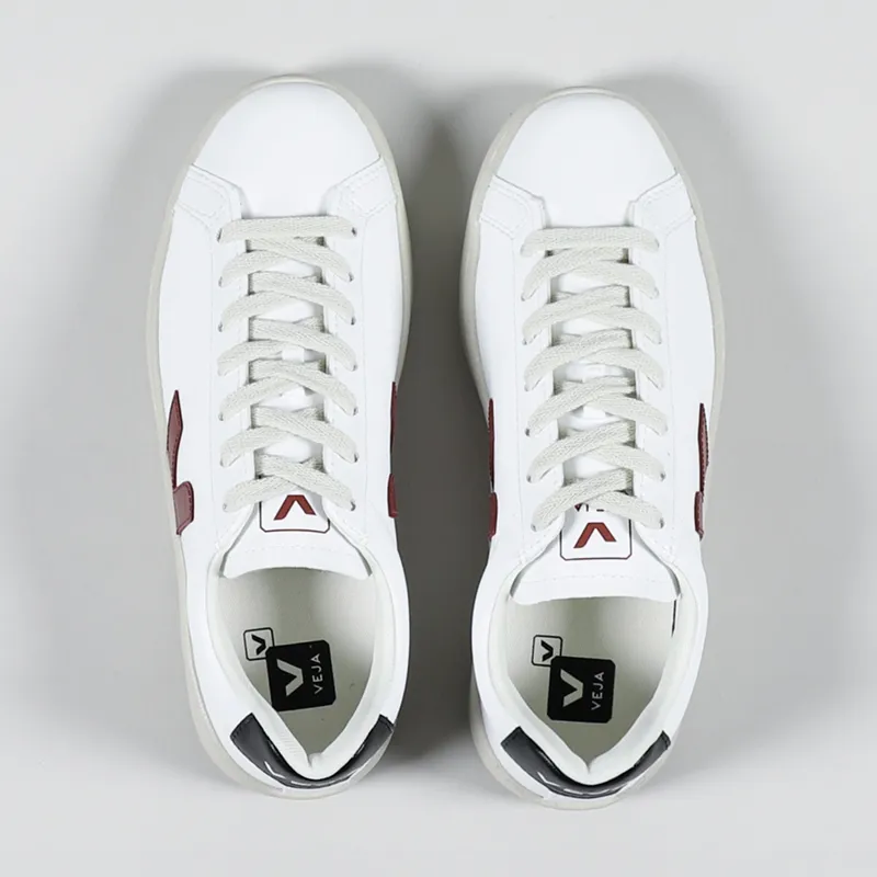 Veja Womens Urca CWL Shoes White Marsala Black-1