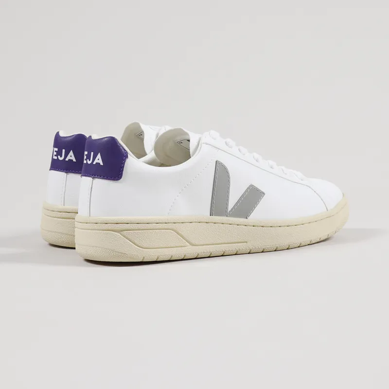 Veja Womens Urca CWL Shoes White Oxford Grey Purple-2