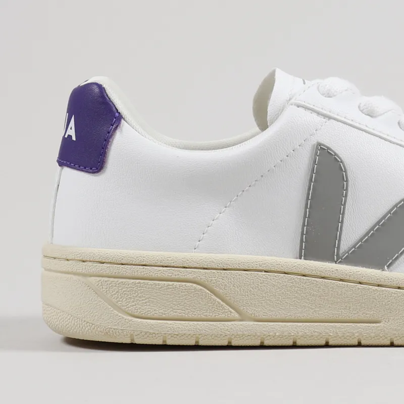 Veja Womens Urca CWL Shoes White Oxford Grey Purple-5