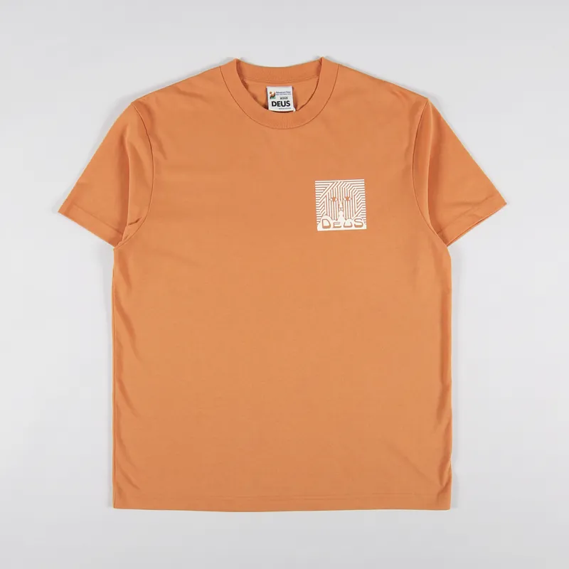 Deus Ex Machina UV T Shirt Orange Ochre-1