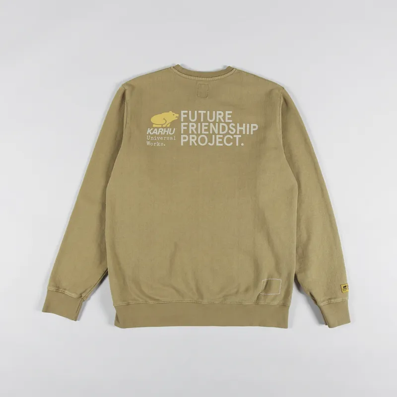 Universal Works x Karhu Classic Crew Sweat Khaki-1