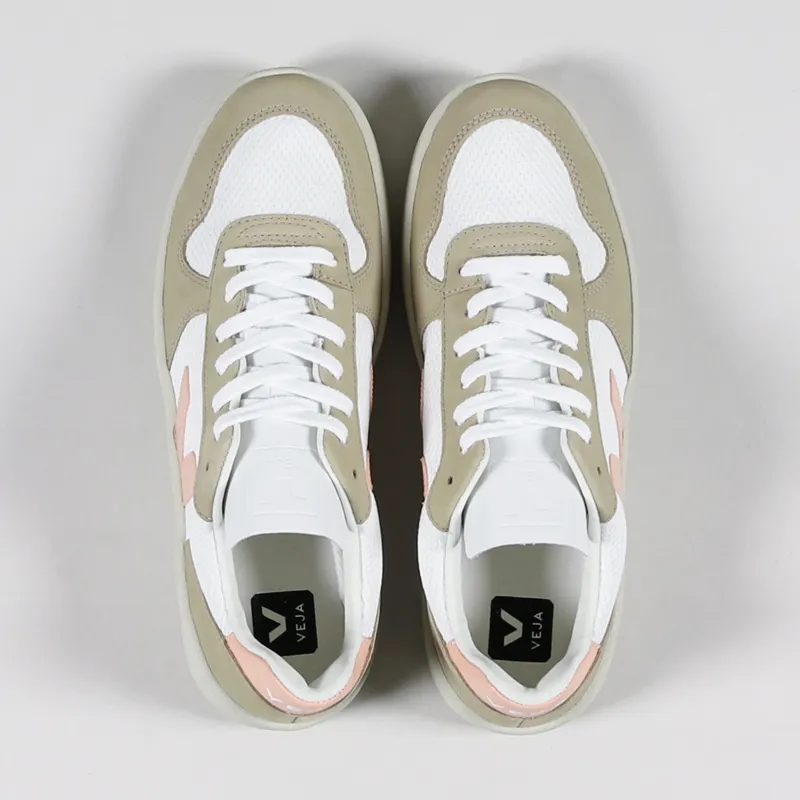 Veja Womens V-10 Alveomesh Shoes White Bellini Almond-2
