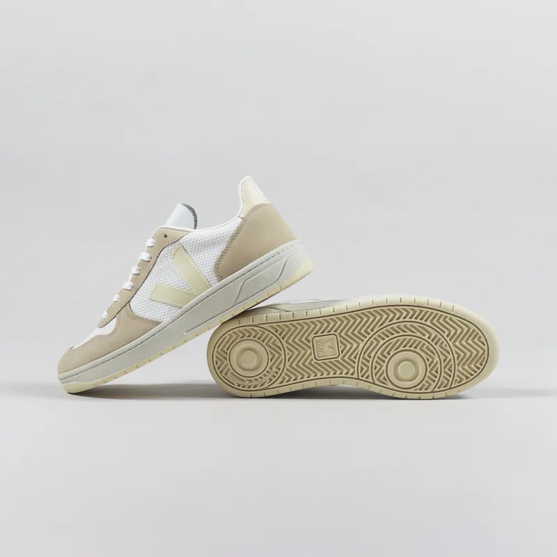Veja V-10 Alveomesh Shoes White Butter Almond-1