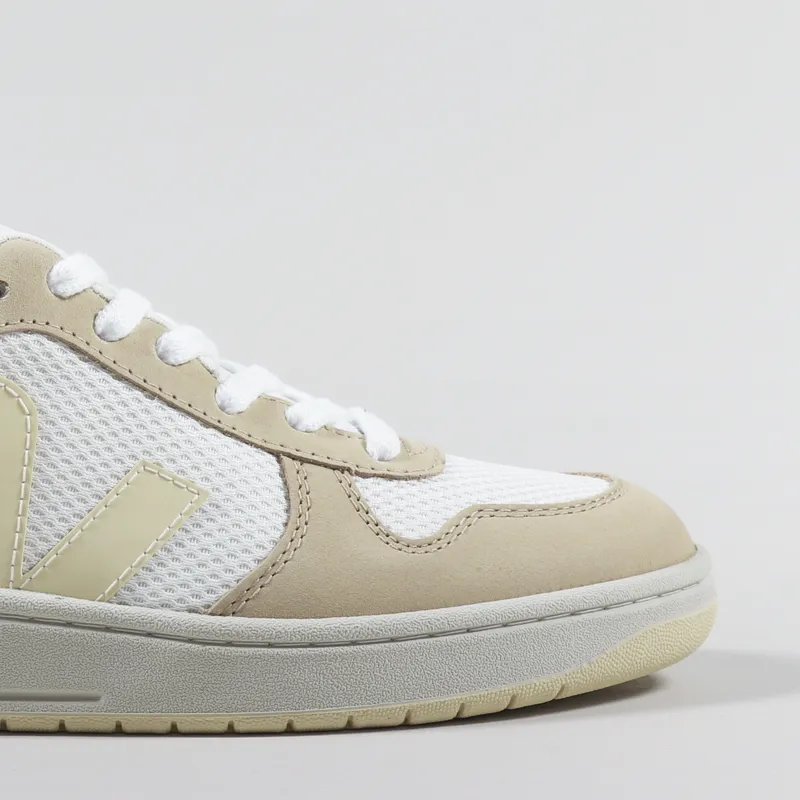 Veja Womens V-10 Alveomesh Shoes White Butter Almond-6
