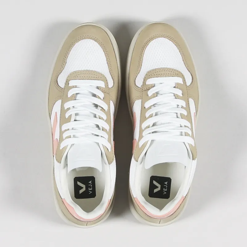 Veja Womens V-10 Alveomesh Shoes White Butter Almond-2