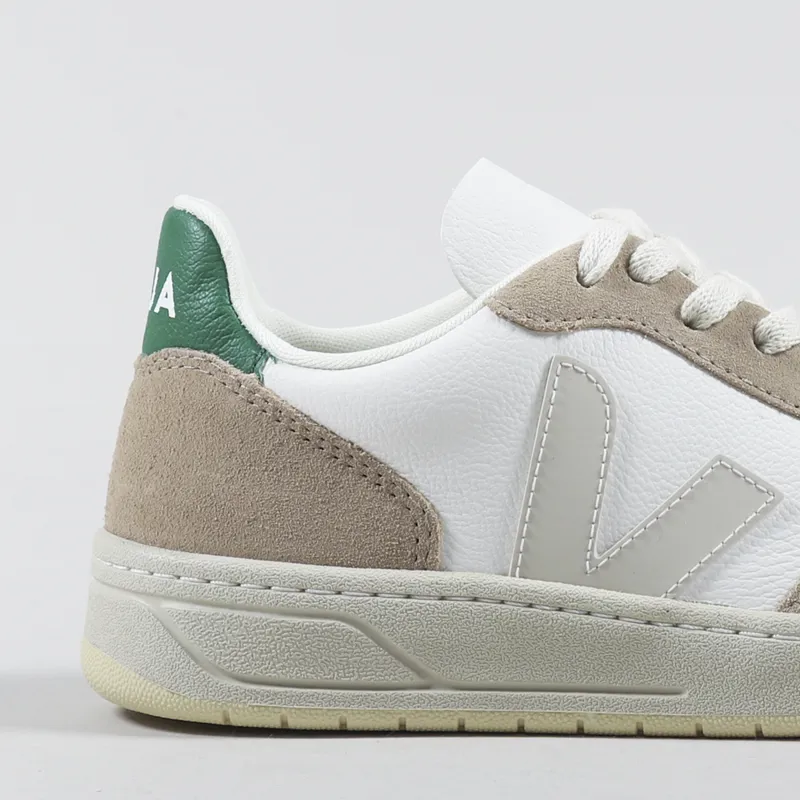 Veja Womens V-10 Chromefree Shoes Extra White Sahara Emeraude-5