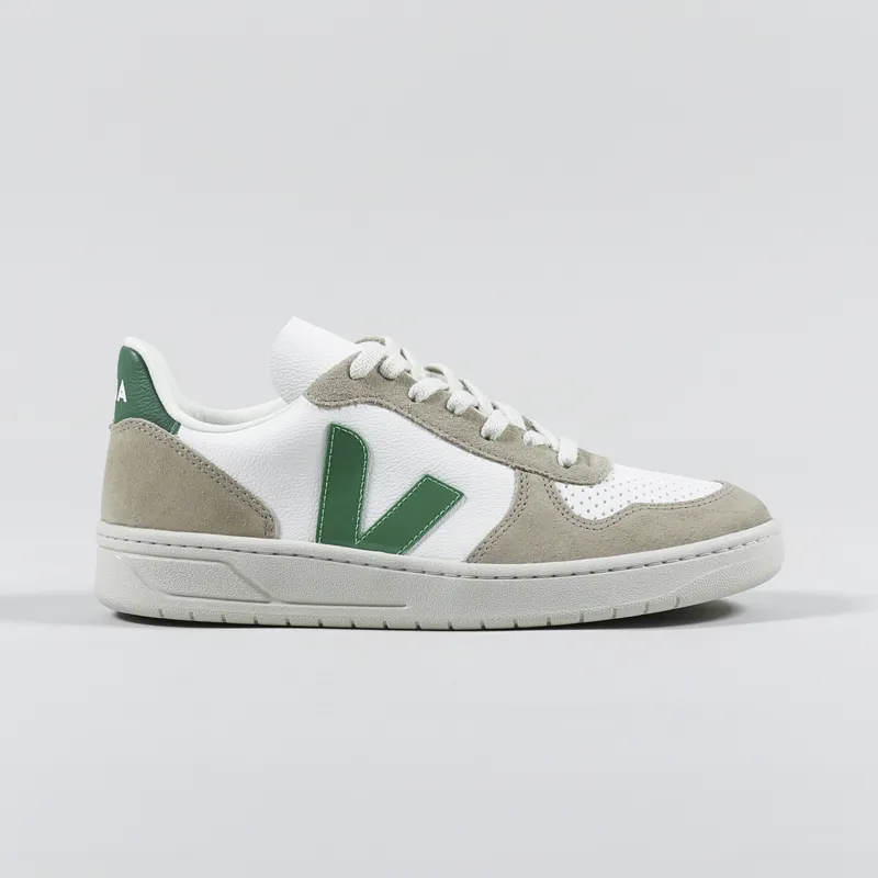 Veja V-10 Chromefree Shoes Extra White Emeraude Sahara-4