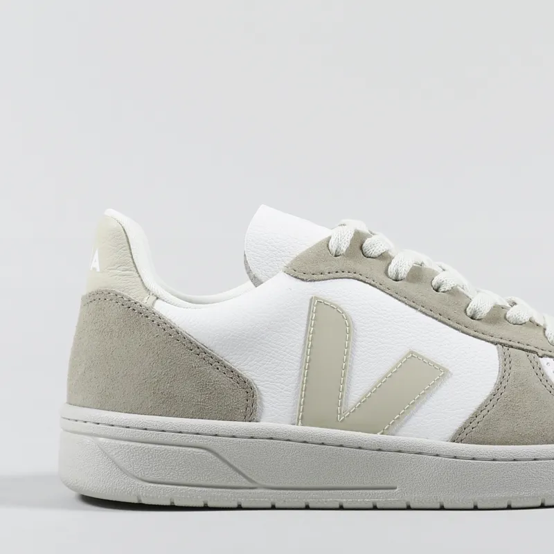 Veja V-10 Chromefree Shoes Extra White Sable Sahara-5