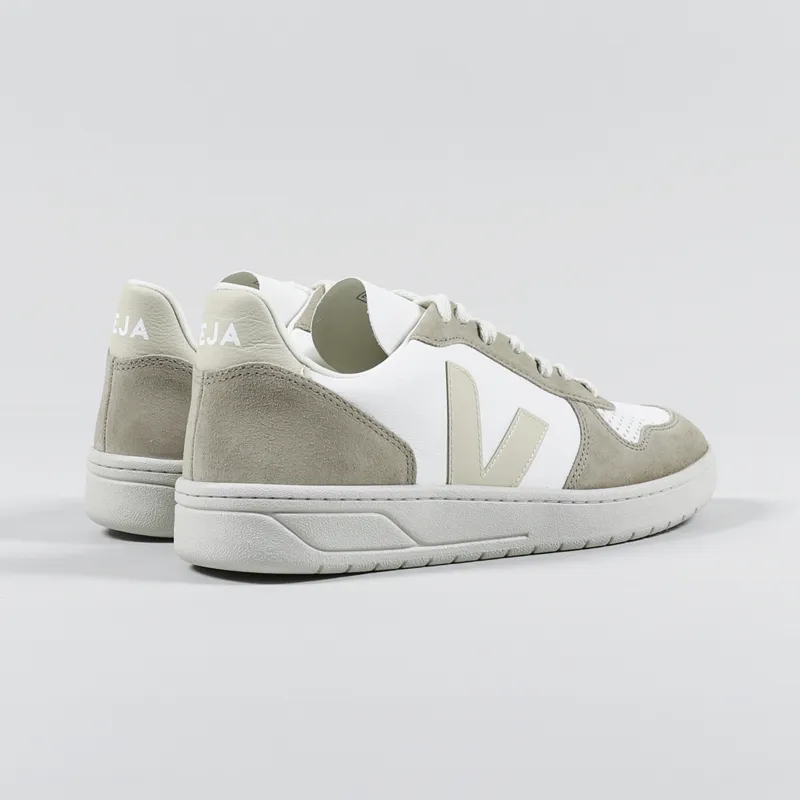 Veja V-10 Chromefree Shoes Extra White Sable Sahara-3