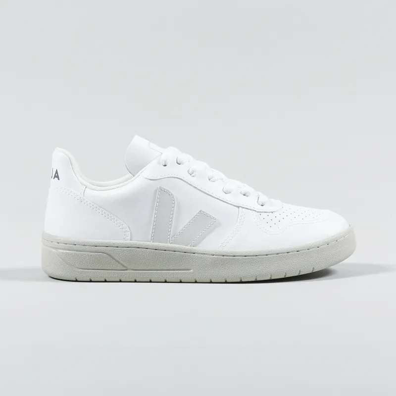 Veja Womens V-10 CWL Shoes Full White-4