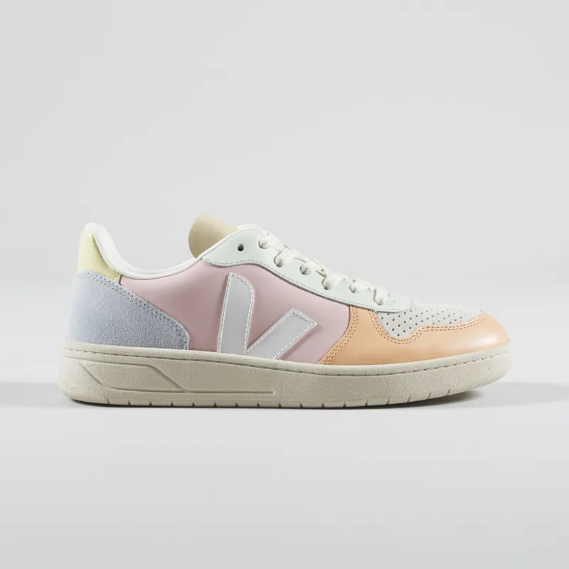 Veja V-10 Leather Shoes Petale White Multico-4