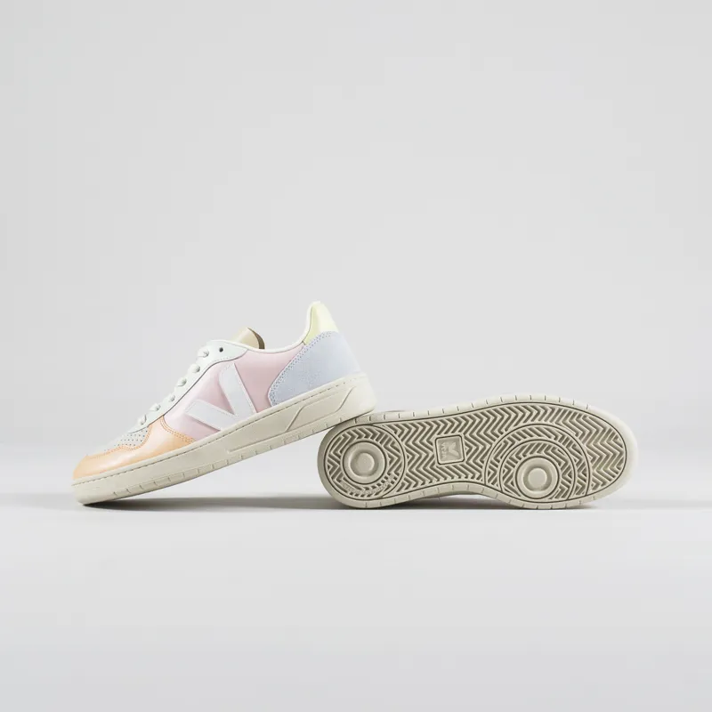 Veja V-10 Leather Shoes Petale White Multico-1