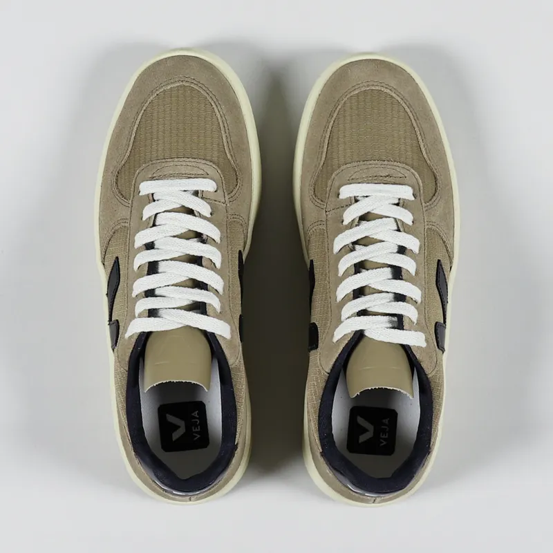 Veja Womens V-10 Ripstop Shoes Dune Black-1