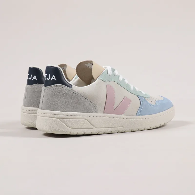 Veja V-10 Suede Shoes Multico Natural Babe-2