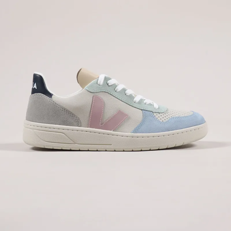 Veja V-10 Suede Shoes Multico Natural Babe-4