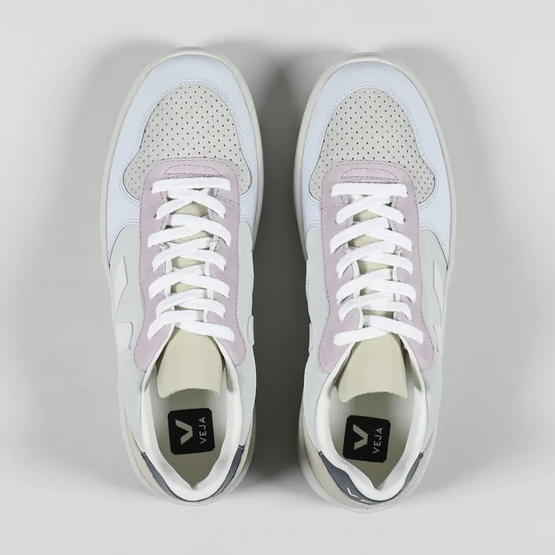 Veja V-10 Suede Shoes Jade White Multico-1