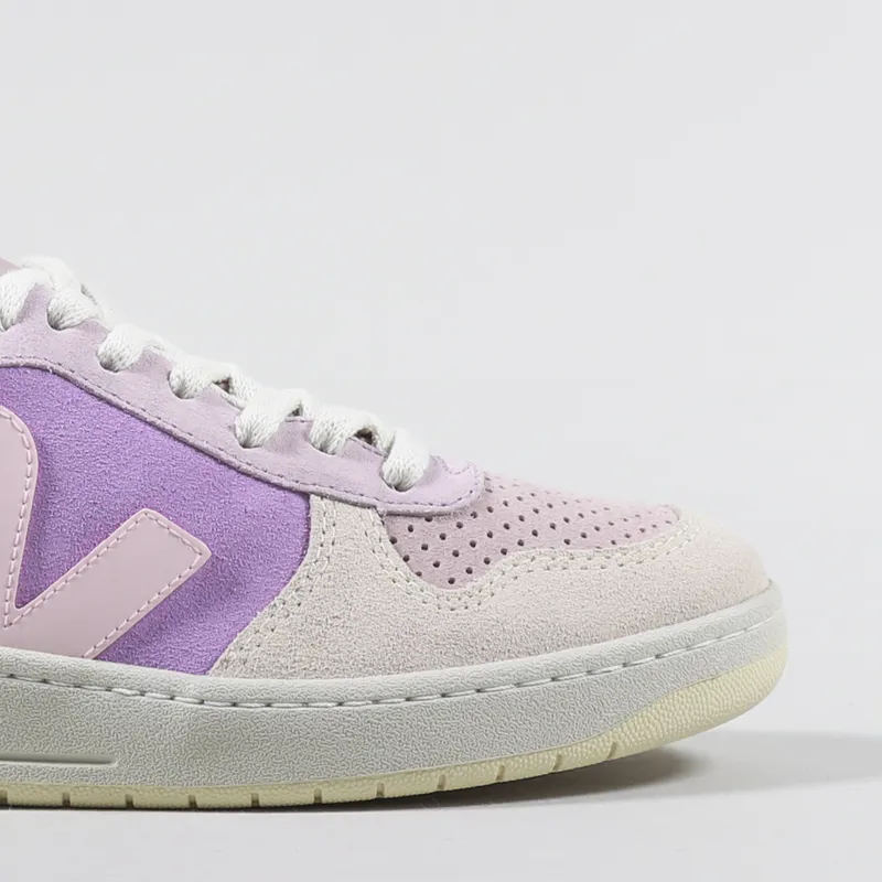 Veja Womens V-10 Suede Shoes Multico Lavande-6