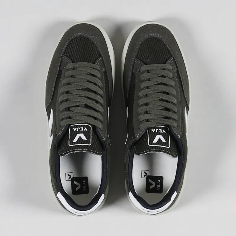 Veja Womens V-12 B-Mesh Shoes Olive White-1