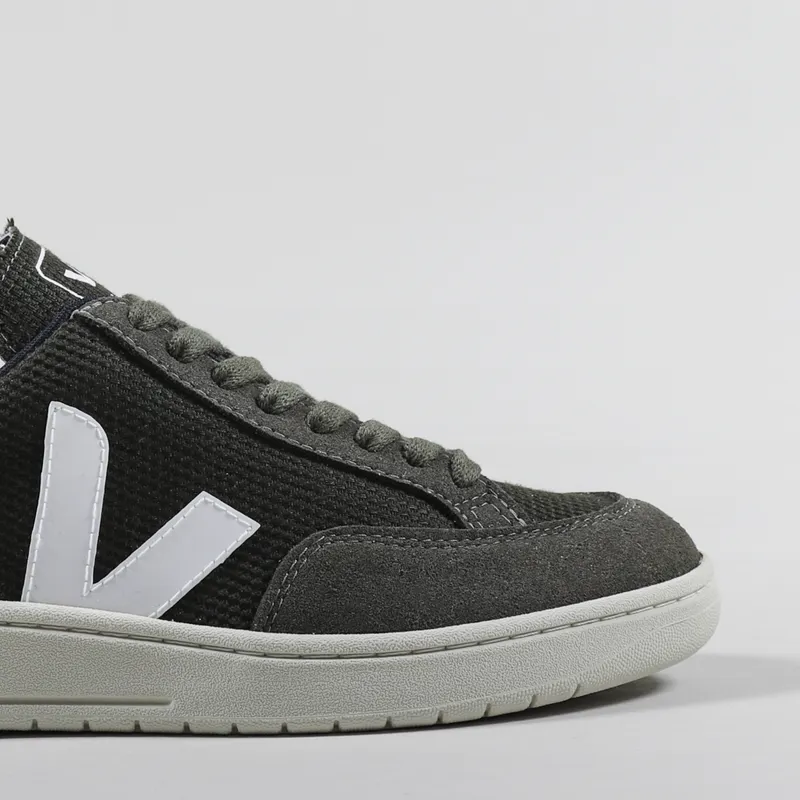 Veja Womens V-12 B-Mesh Shoes Olive White-6