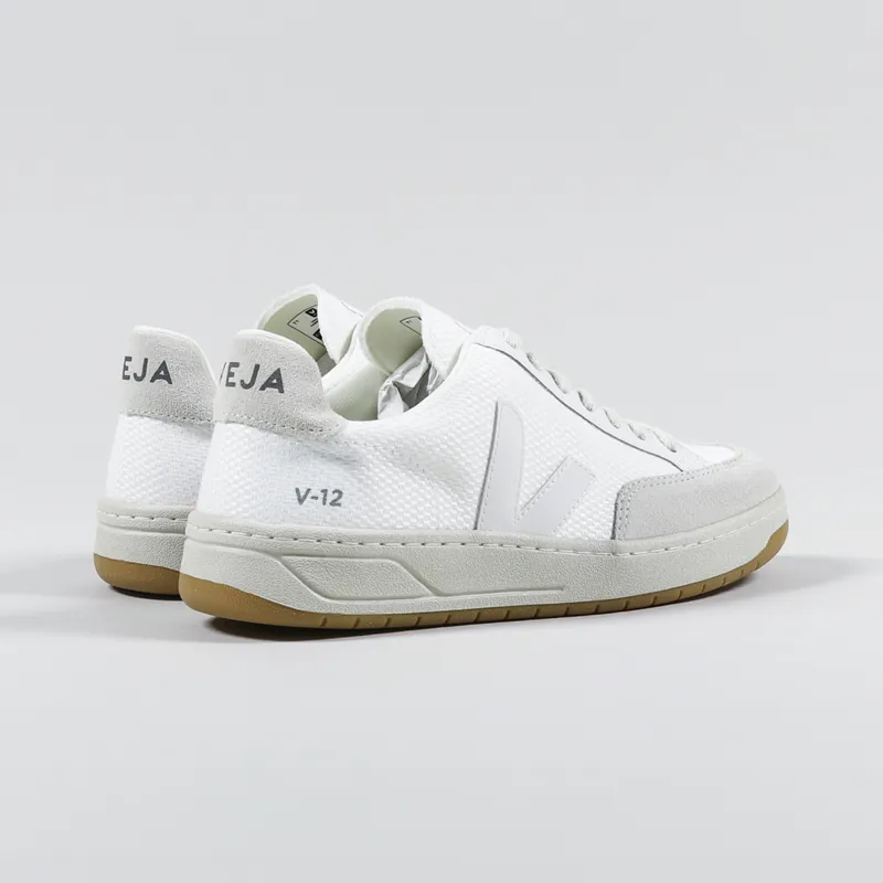 Veja Womens V-12 B-Mesh Shoes White Natural-3