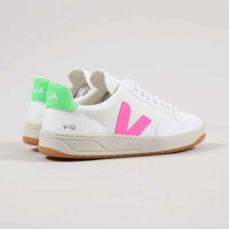 Veja V-12 B-Mesh Shoes White Sari Absinthe-2