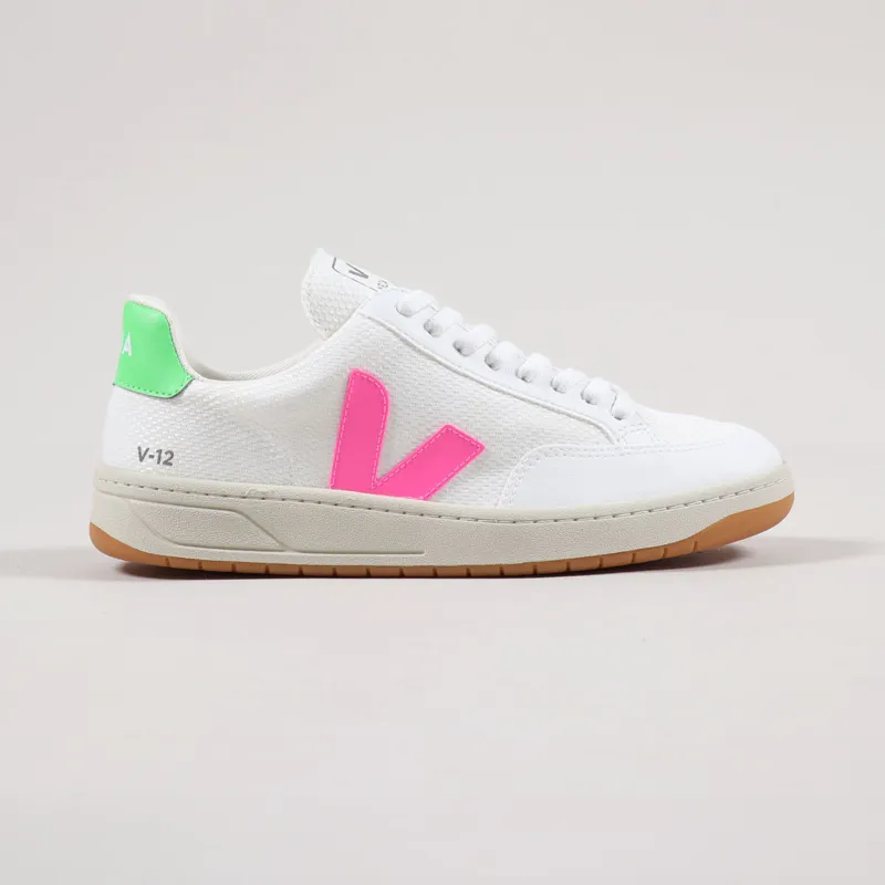 Veja V-12 B-Mesh Shoes White Sari Absinthe-4
