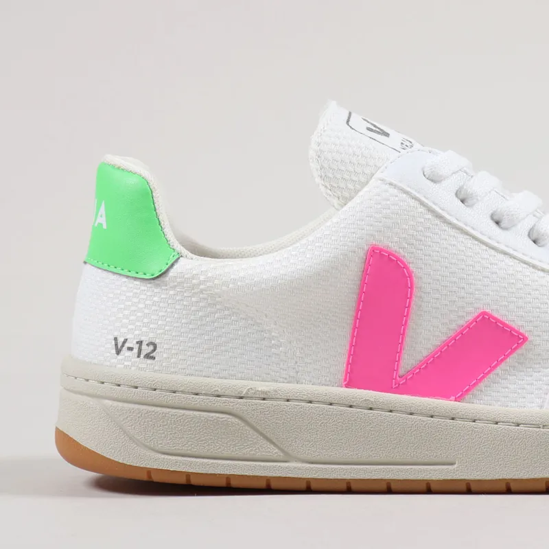 Veja V-12 B-Mesh Shoes White Sari Absinthe-5