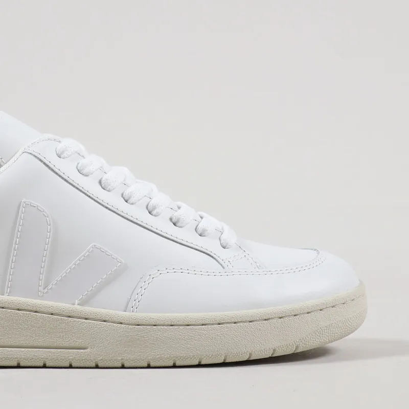 Veja Womens V-12 Leather Shoes Extra White-6