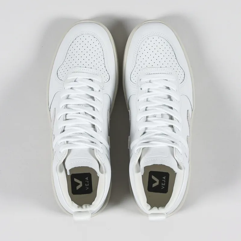 Veja Womens V-15 Leather Shoes Extra White Natural-2