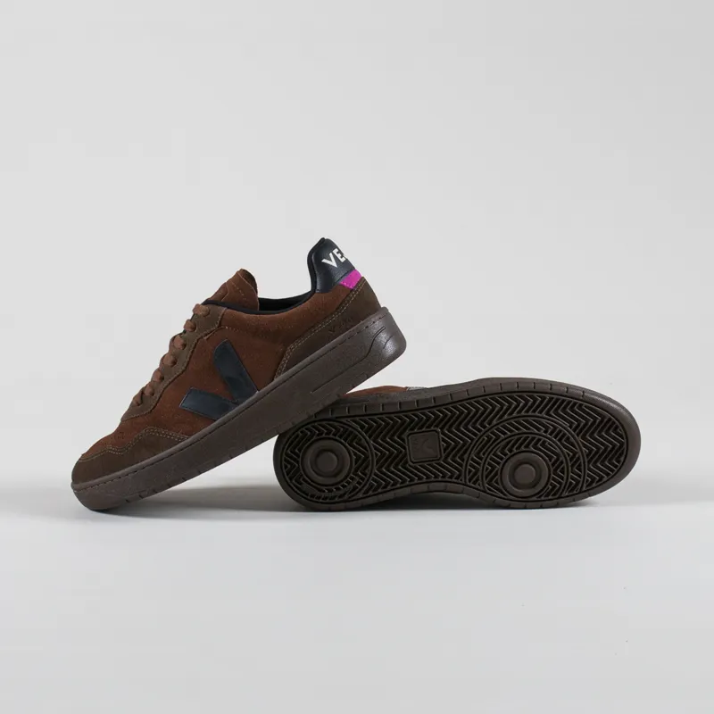 Veja V-90 Suede Shoes Walnut Black-3