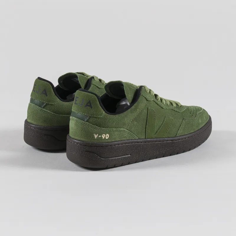 Veja Womens V-90 Suede Shoes Full Militar Eagle-1