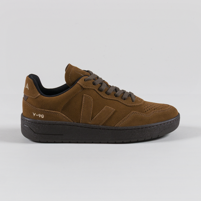 Veja V-90 Suede Shoes Full Cognac Eagle-2