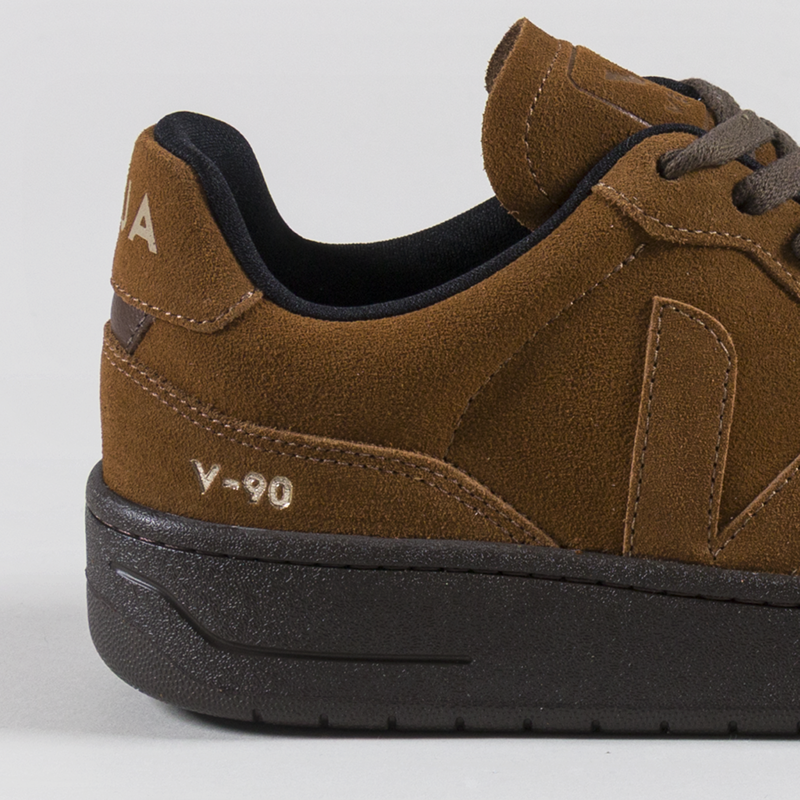 Veja V-90 Suede Shoes Full Cognac Eagle-4
