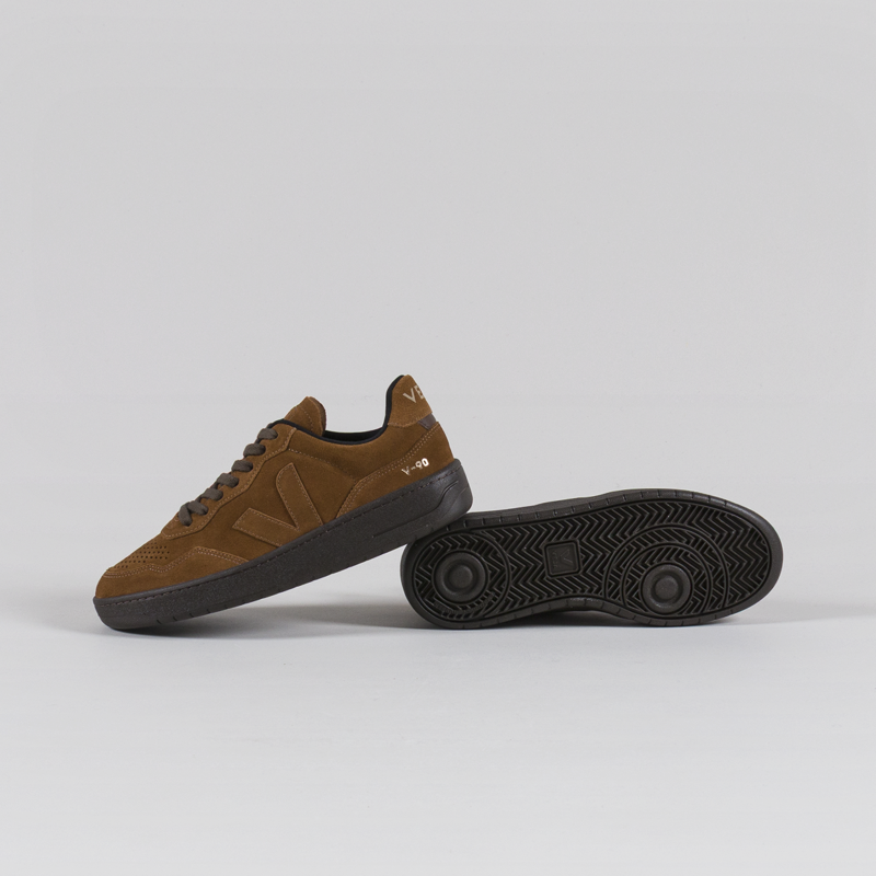 Veja V-90 Suede Shoes Full Cognac Eagle-3