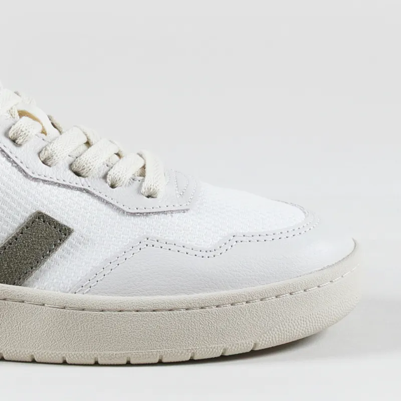 Veja Womens V-90 B-Mesh Shoes White Khaki-5