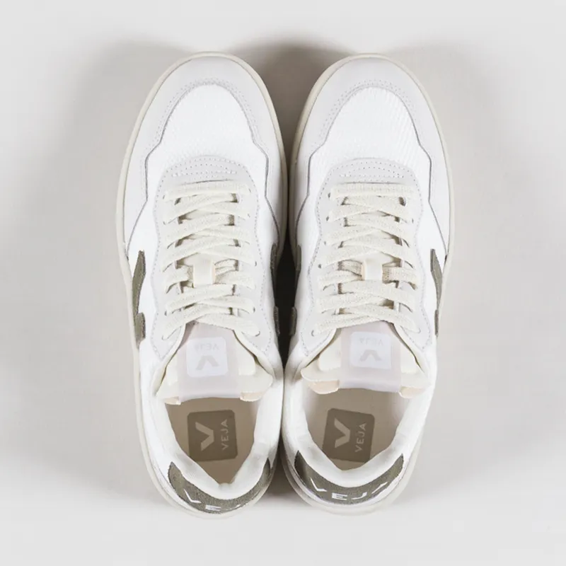Veja Womens V-90 B-Mesh Shoes White Khaki-6