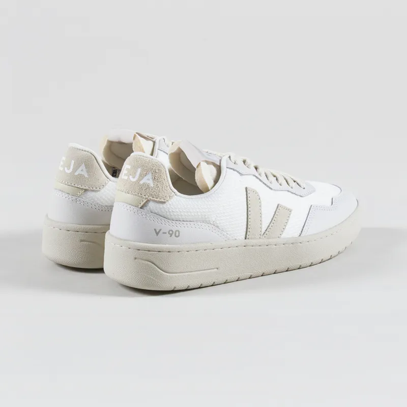 Veja Womens V-90 B-Mesh Shoes White Pierre-1