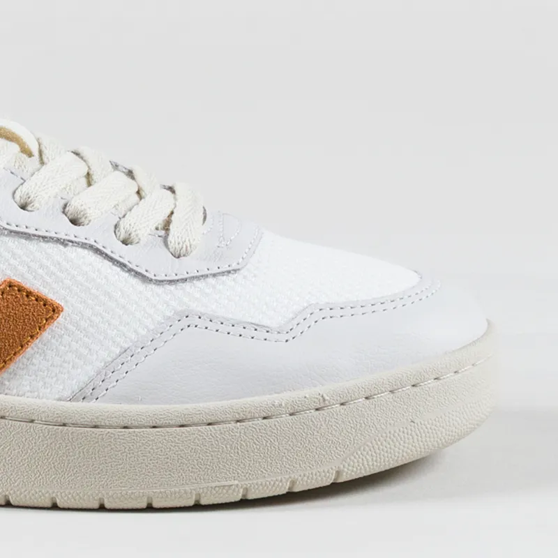 Veja Womens V-90 B-Mesh Shoes White Umber-5