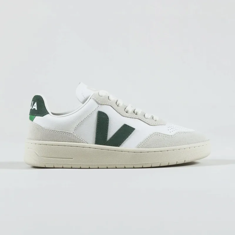 Veja Womens V-90 Leather Shoes Extra White Cyprus-2