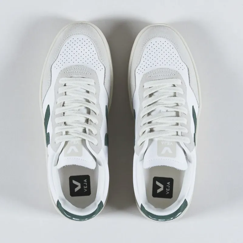 Veja Womens V-90 Leather Shoes Extra White Cyprus-3