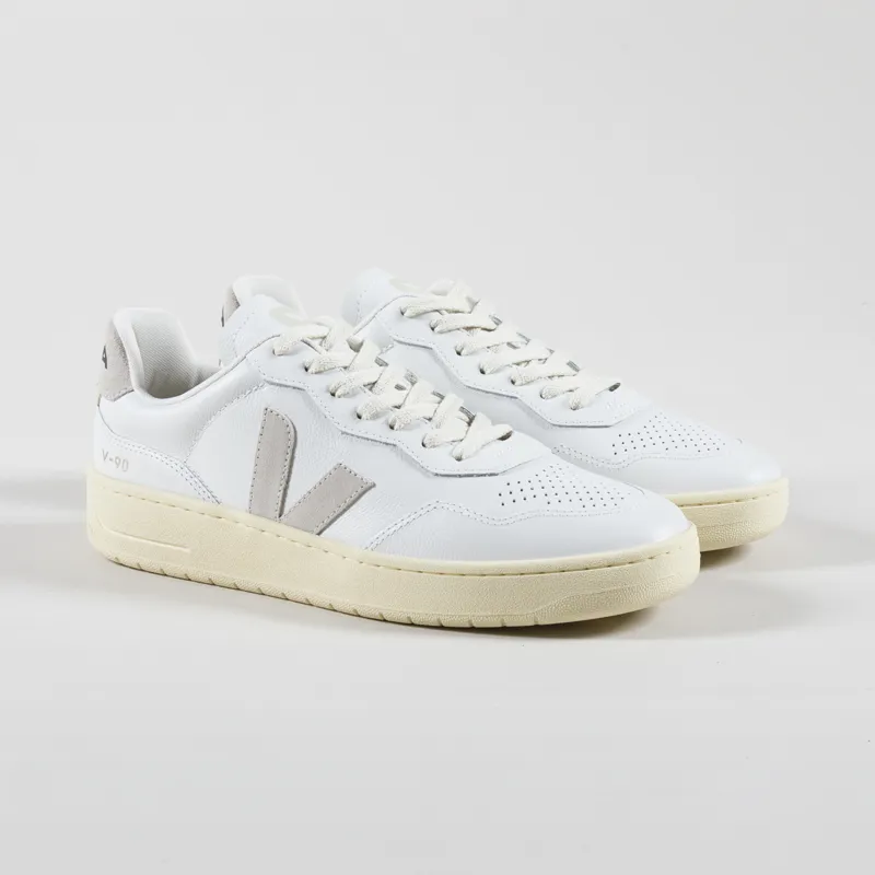 Veja V-90 OT Leather Shoes Extra White Natural