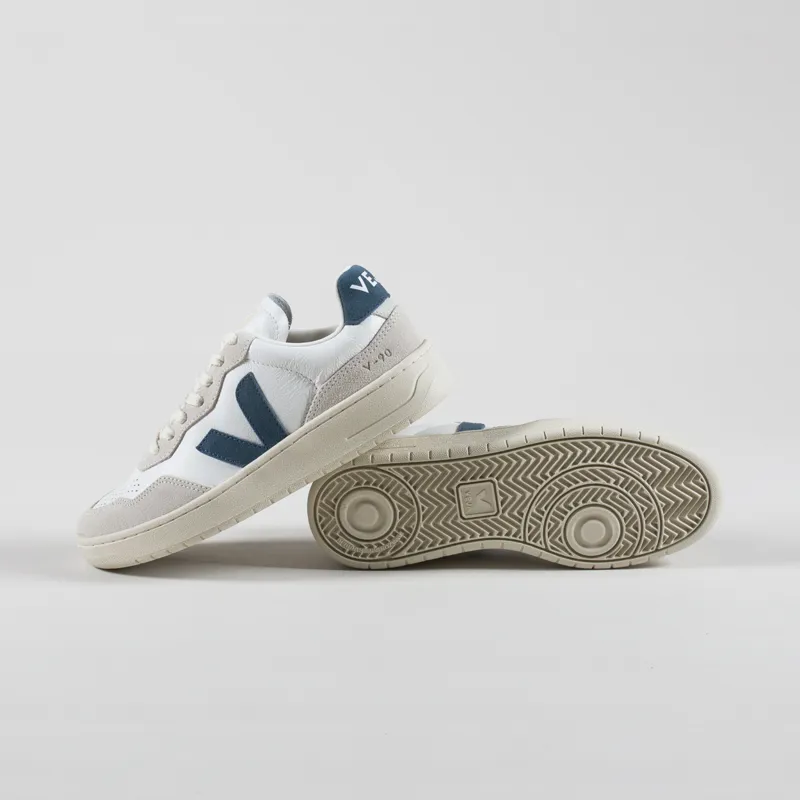 Veja Womens V-90 OT Leather Shoes Extra White California-3