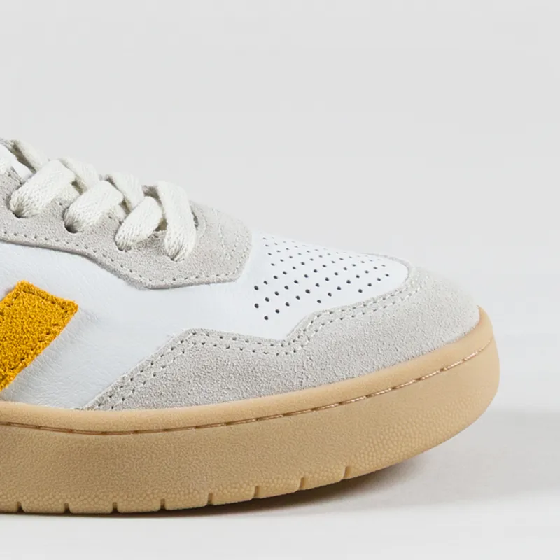 Veja Womens V-90 Leather Shoes Extra White Toscane Natural-5